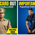 Rajasthan Police Constable PET PST Admit Card 2025