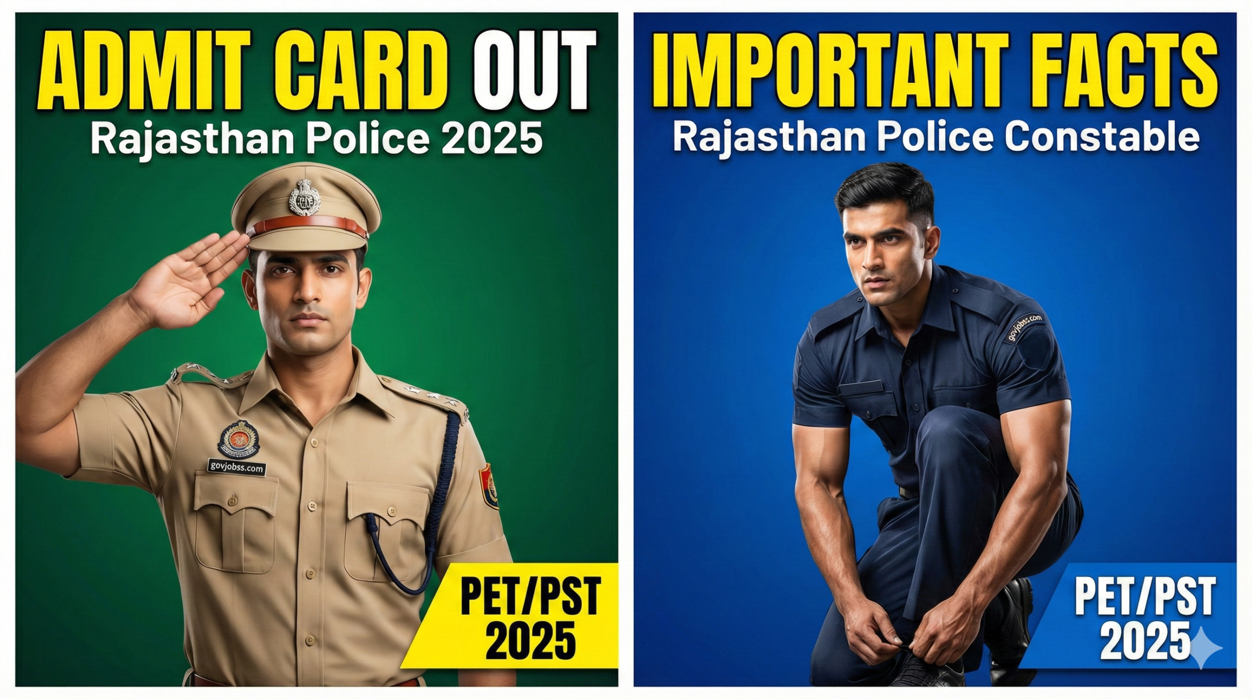 Rajasthan Police Constable PET PST Admit Card 2025