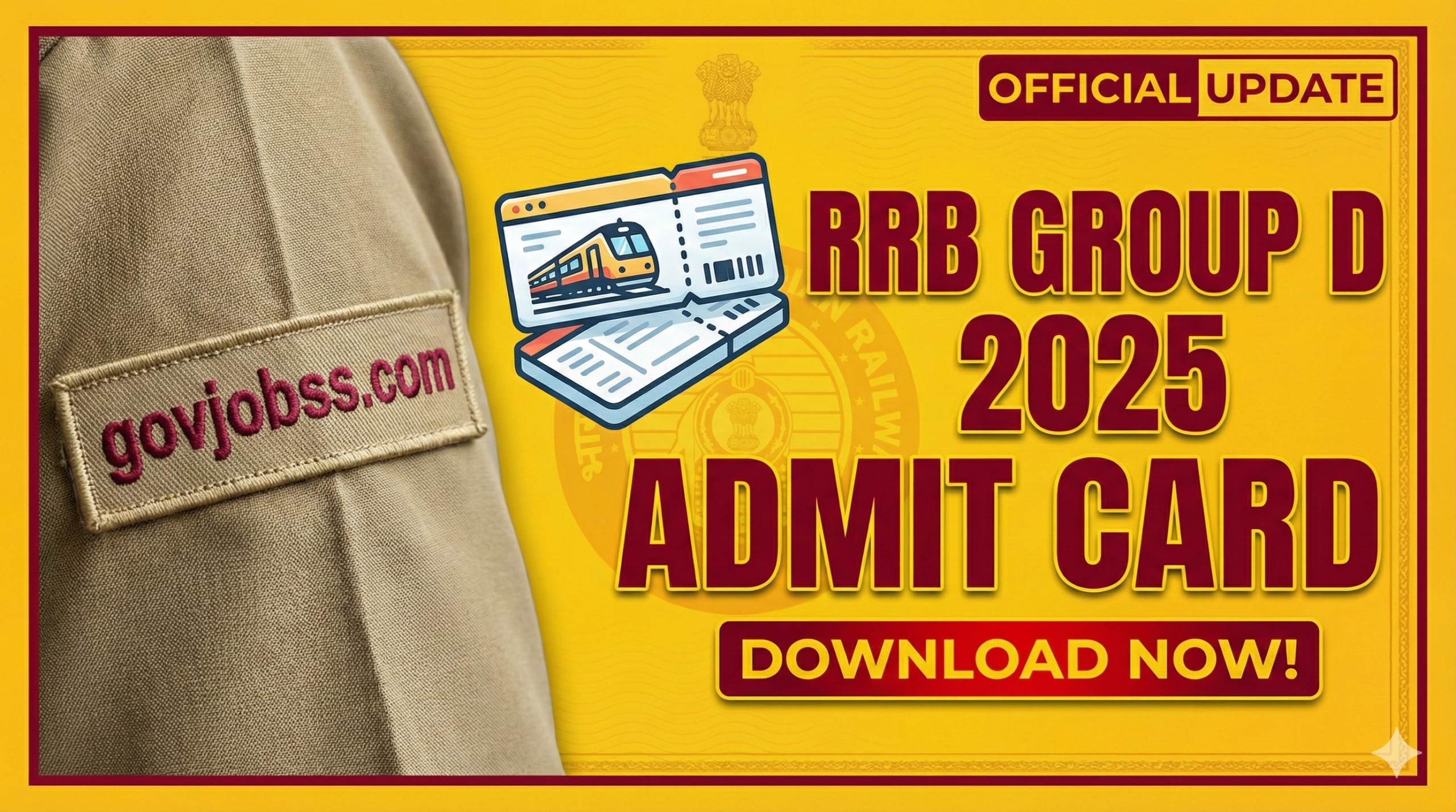 RRB GROUP D 2025 ADMIT CARD