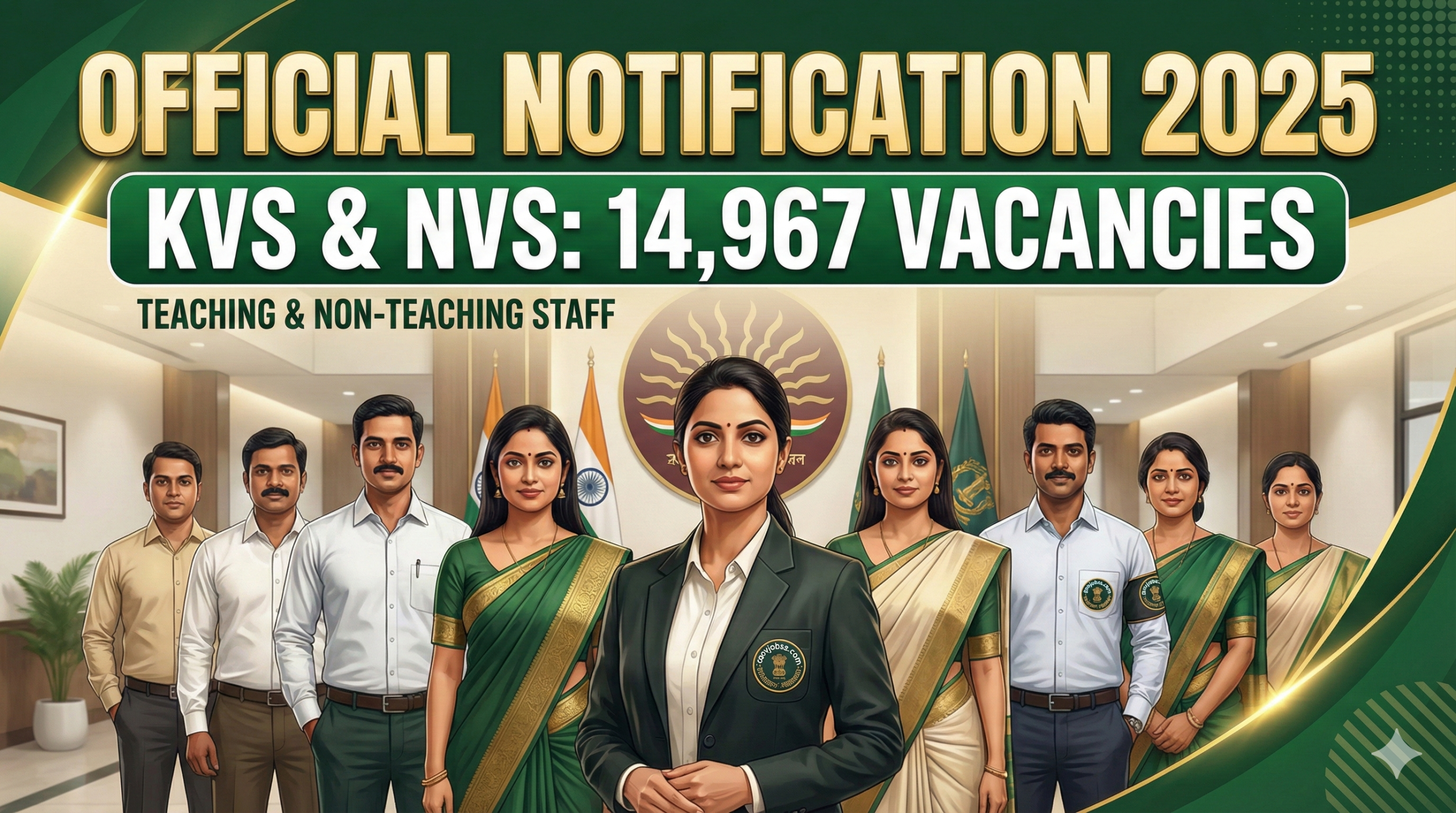KVS &amp; NVS RECRUITMENT 2025 | 14,967 TEACHING &amp; NON-TEACHING POSTS