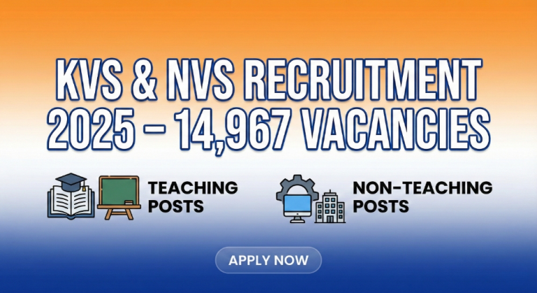 KVS &amp; NVS Recruitment 2025