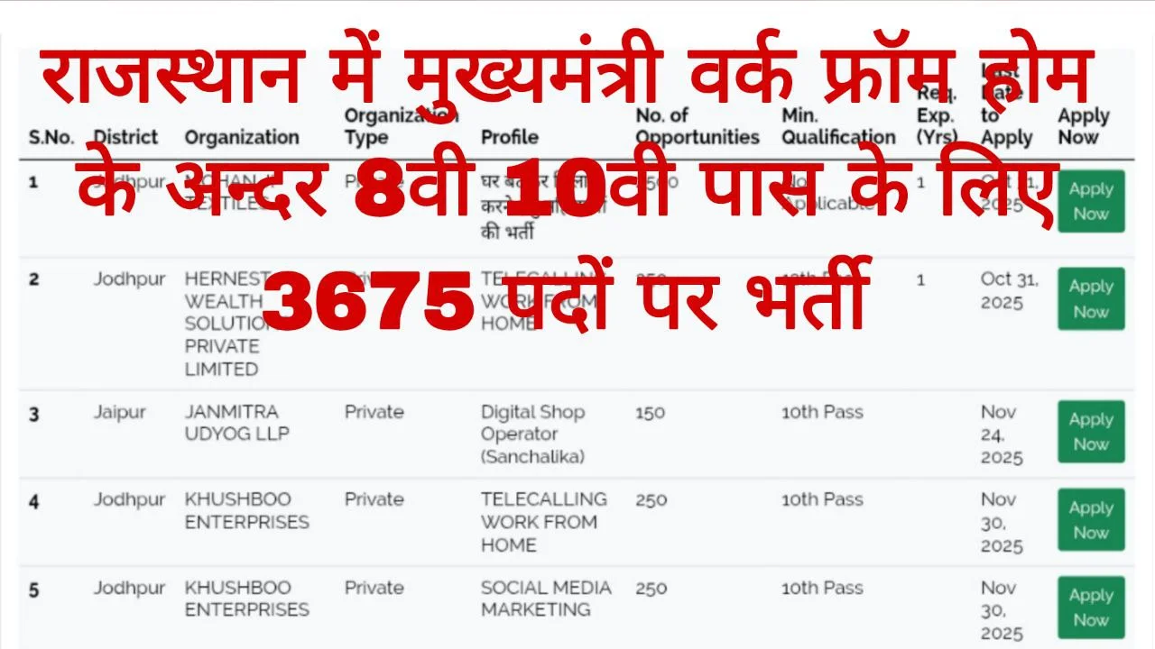 Rajastha Work from Home