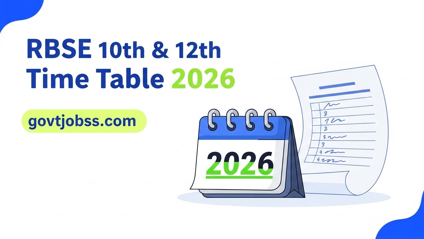 Rajasthan Board 10th 12th Time Table 2026