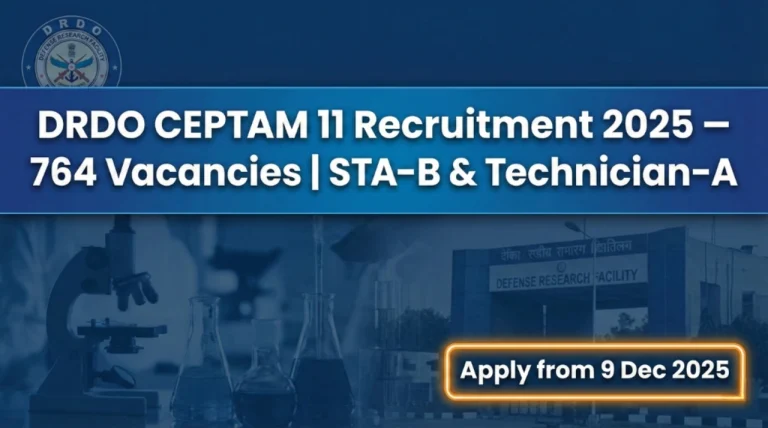 DRDO CEPTAM 11 Recruitment 2025