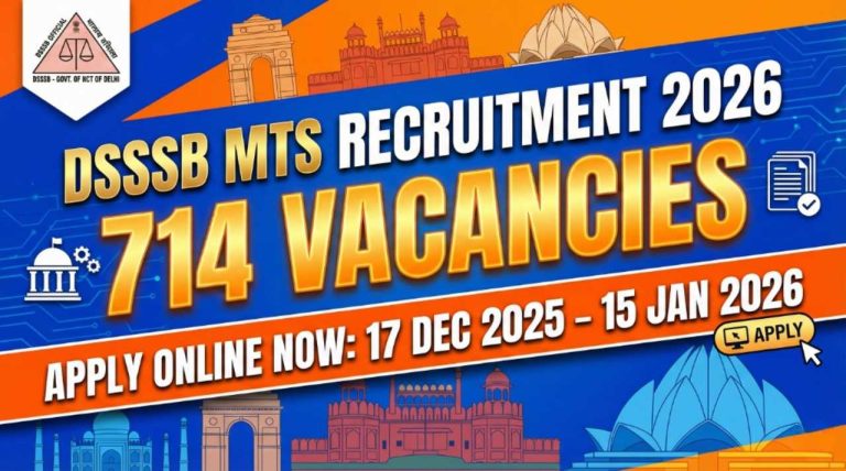 DSSSB MTS Recruitment 2026