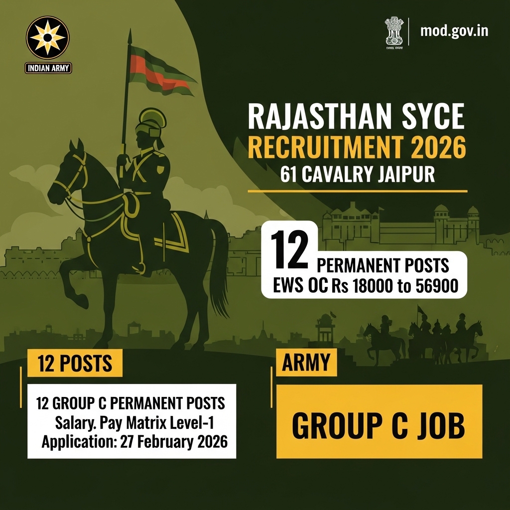 Rajasthan SYCE Recruitment 2026